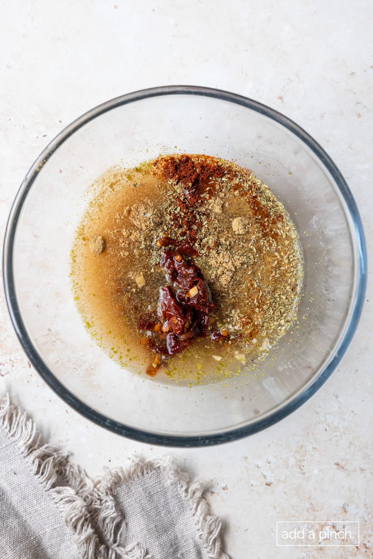 Photograph of seasonings to be added to beef for barbacoa.