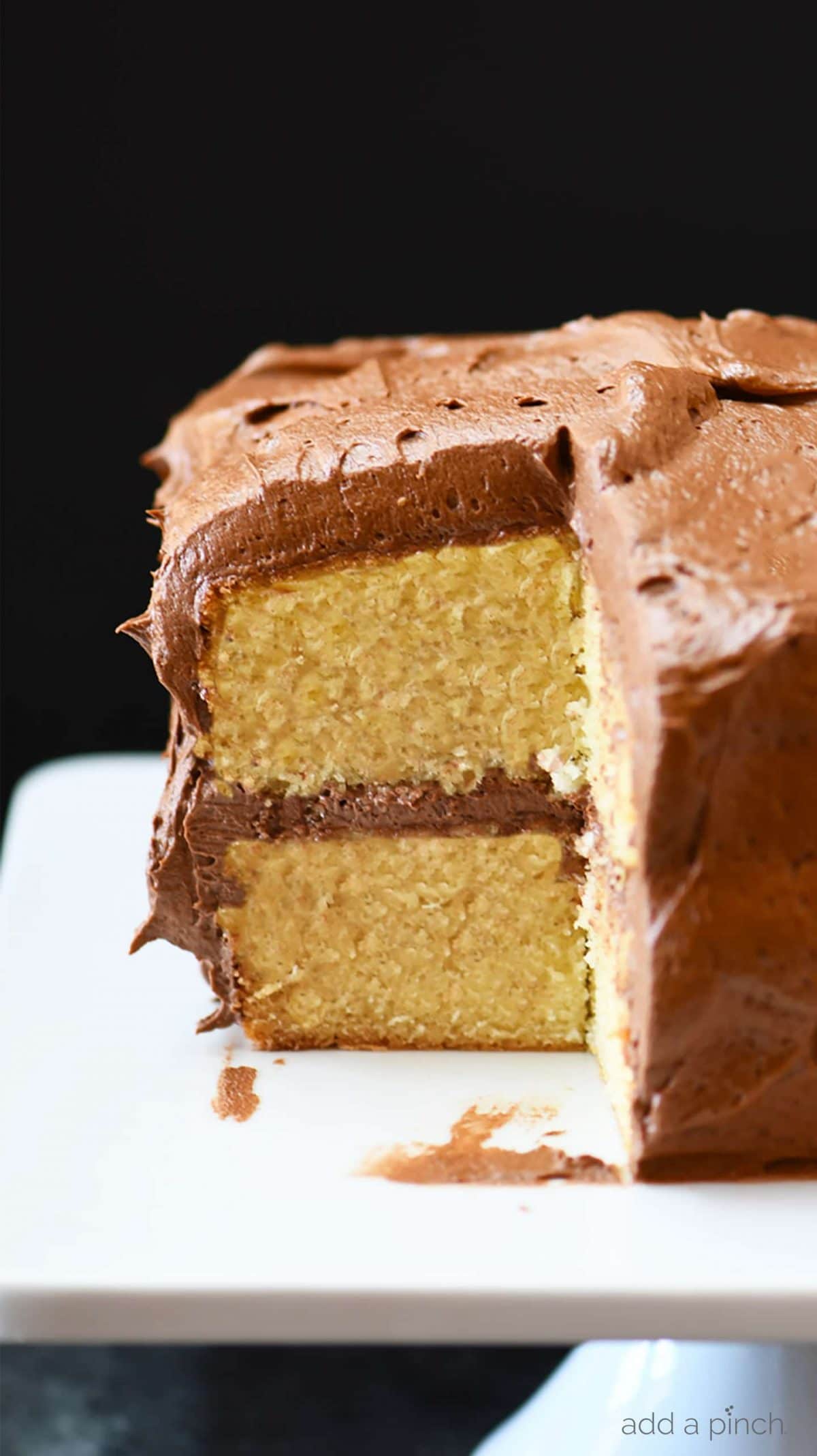 Best Vanilla Cake Recipe - A one bowl vanilla cake recipe that is quick, easy, and delicious! Made from scratch, this cake is perfect for every occasion! 