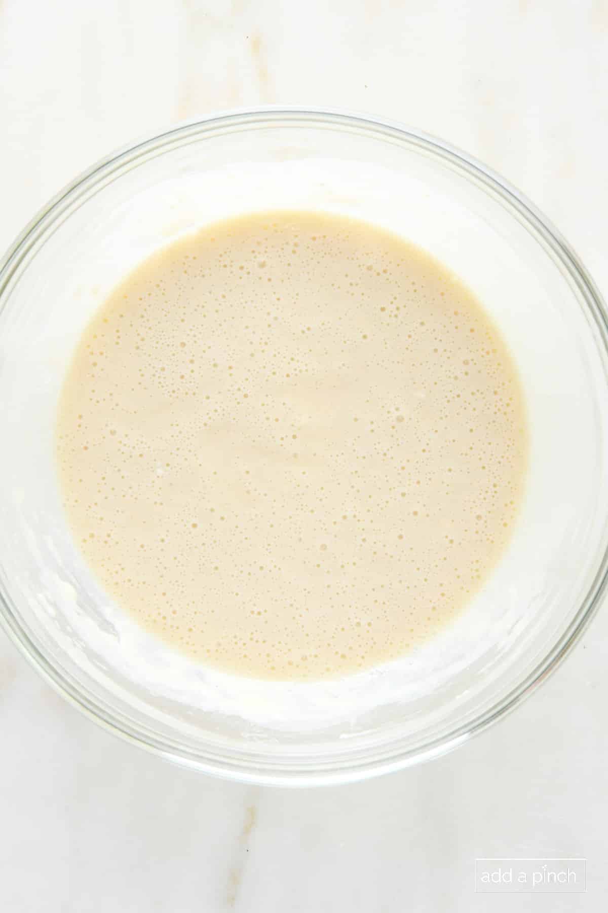 Whisked together dry ingredients in a glass bowl