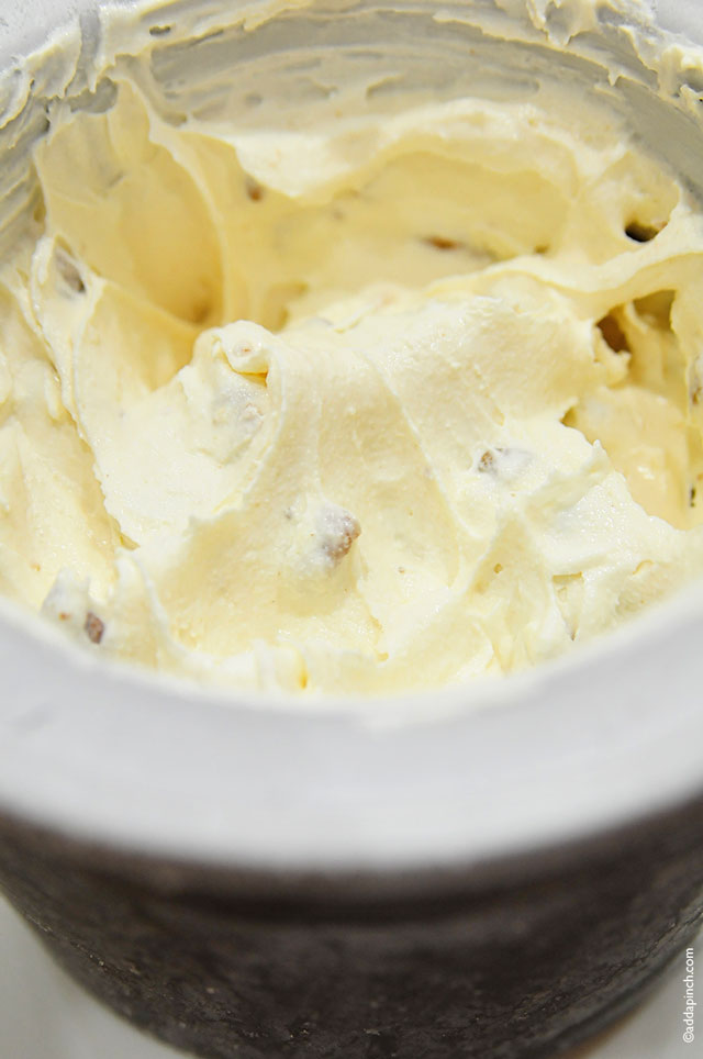Butter Pecan Ice Cream Recipe | ©addapinch.com