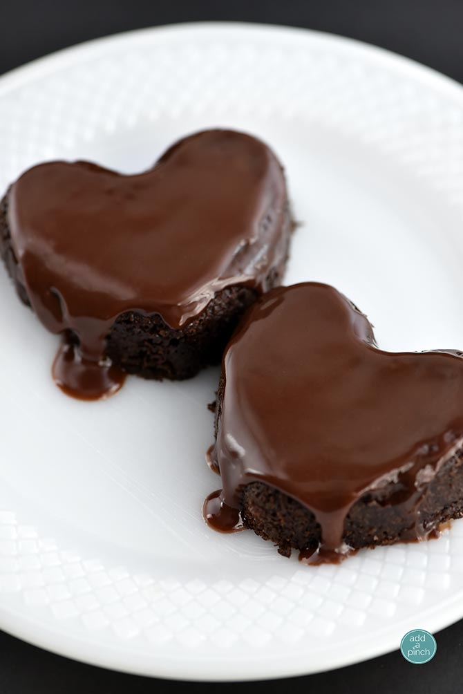 Chocolate Cake Hearts Recipe from addapinch.com