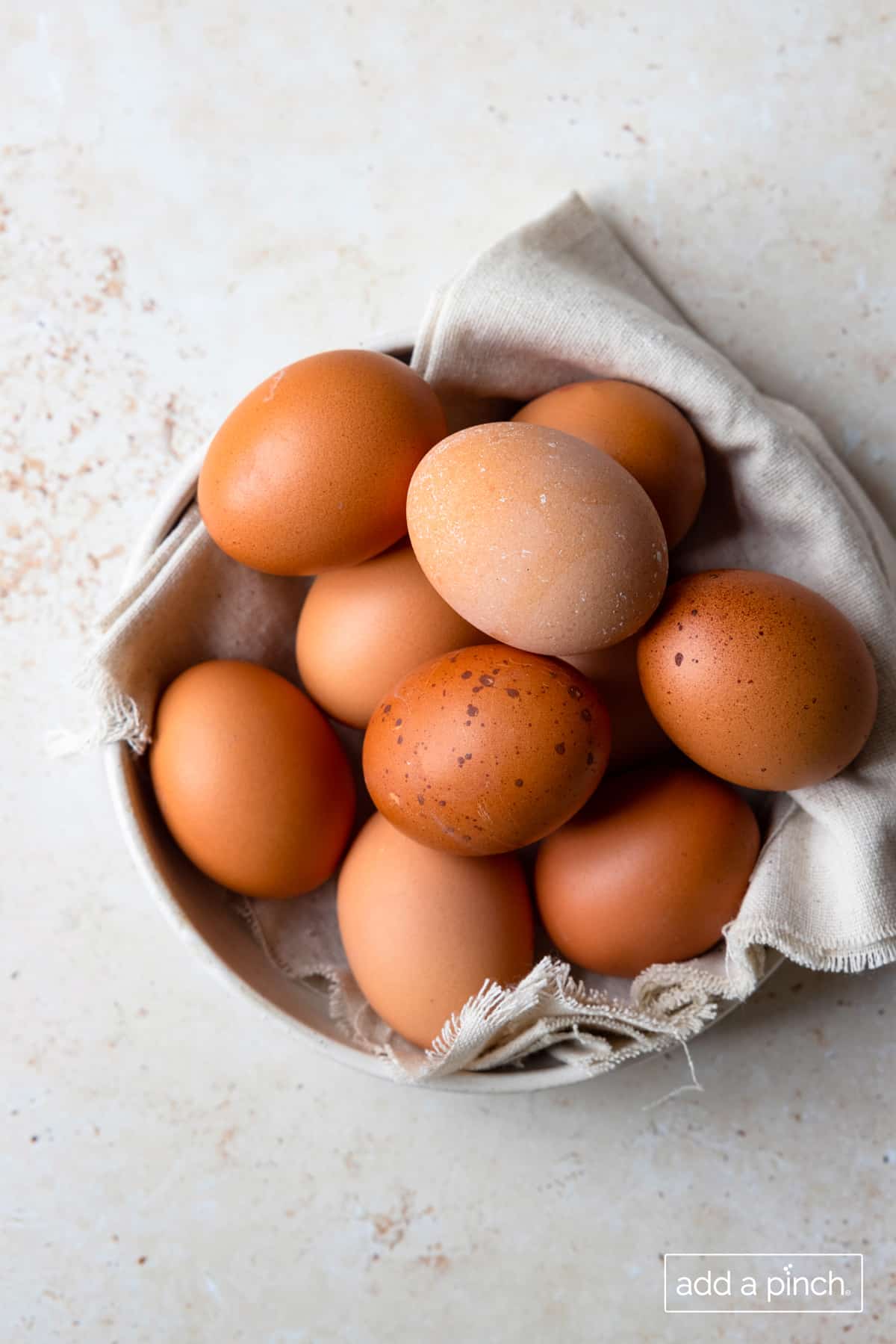 Eggs in a bowl.