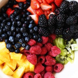 Honey Lime Fruit Salad Recipe - Made with your favorite fruits with a delicious dressing, this honey lime fruit salad is always a favorite! // addapinch.com
