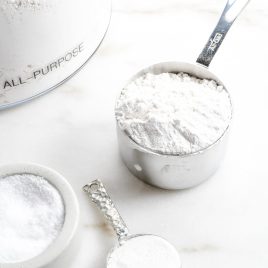Self-rising flour is a staple ingredient in so many southern recipes! Learn how to make your own self-rising flour with this quick and easy substitution recipe. All you need are 3 simple ingredients! // addapinch.com