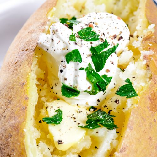 Instant Pot "Baked" Potatoes make a quick and easy way to prepare baked potatoes! Ready in less than 30 minutes! // addapinch.com