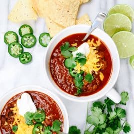 The Best Instant Pot Chili Recipe - This easy Instant Pot Chili is ready in 30 minutes, yet tastes like it has been simmering for hours!  // addapinch.com