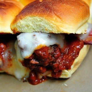 Meatball Sliders make a great appetizer, lunch or even supper! Just be sure to make plenty of these meatball sliders! // addapinch.com