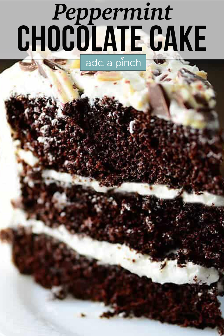 Slice of Peppermint Chocolate Cake