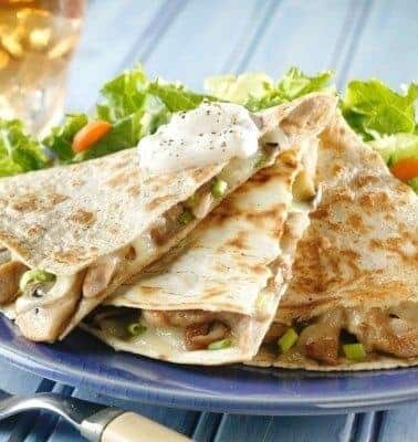 Pork and Mushroom Quesadillas Recipe