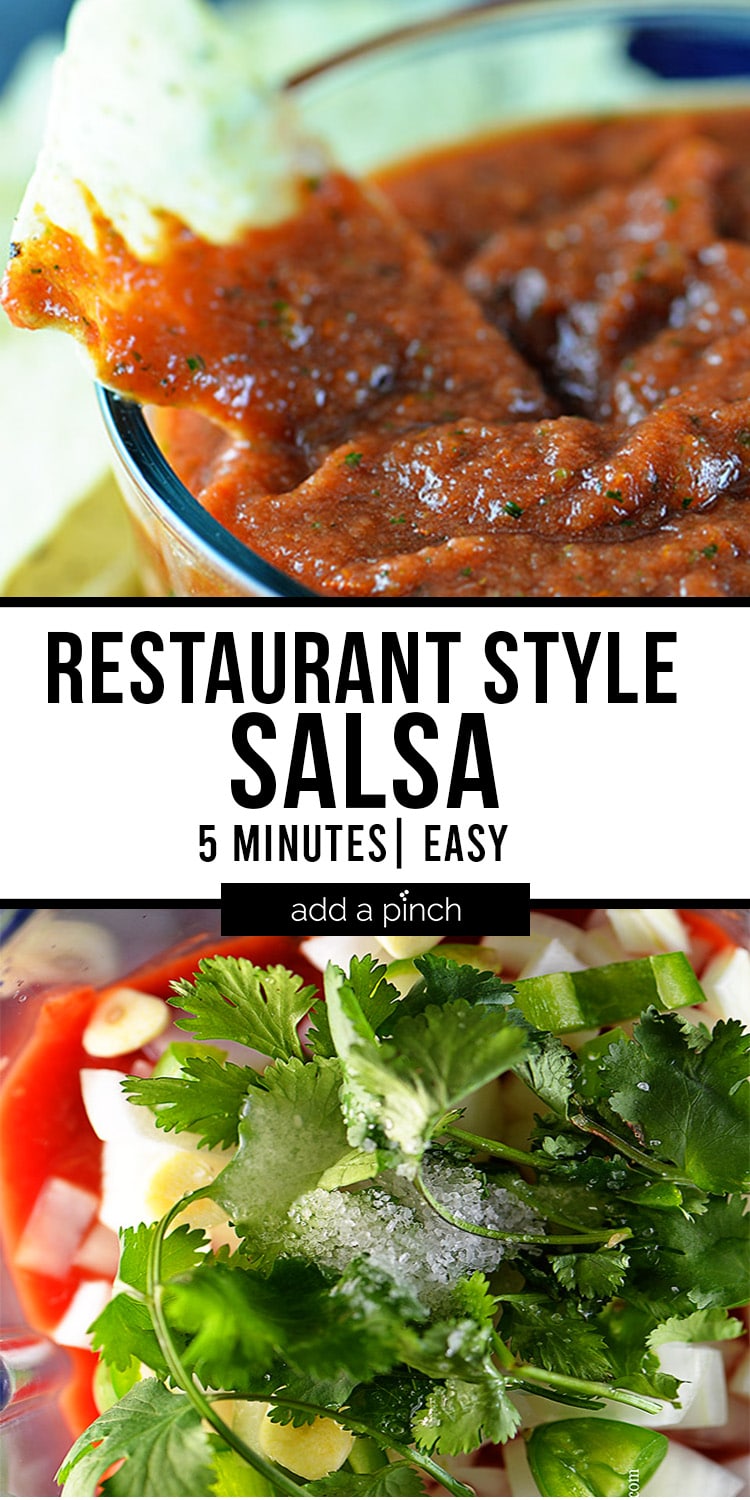 Collage of Salsa photos with text - addapinch.com
