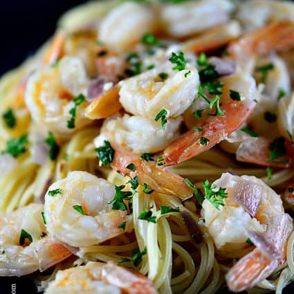 Shrimp Scampi Recipe // addapinch.com
