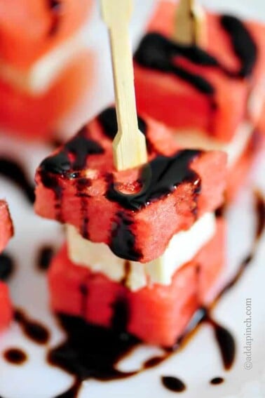 Watermelon Feta Bites Recipe // addapinch.com